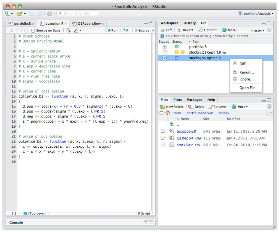 screenshot of RStudio Desktop